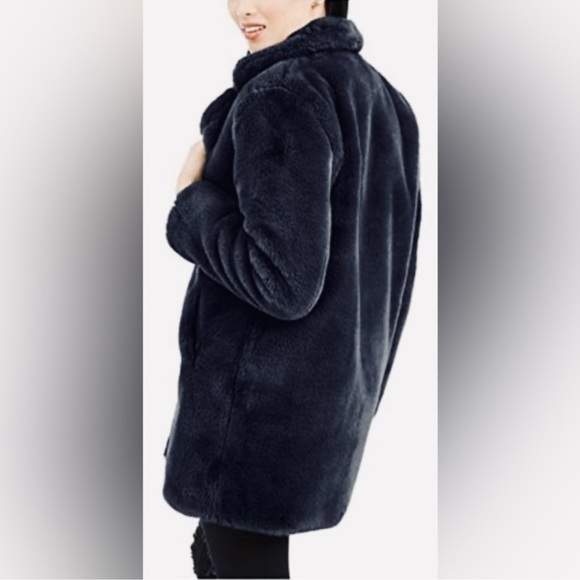 Apparis Navy Faux Fur Eloise Teddy Jacket  NWT - as featured in Us Weekly - Picture 2 of 4